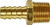 Midland Metal 32954LF Rigid Adapter, 1/4 in Hose Barbed x 3/4 in MIP, Brass
