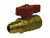 Midland Metal 943351 Gas Ball Valve, 5/8 x 3/4 in Nominal, Flared x FIP, 125 psi Pressure, Brass Body