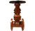 Midland Metal 9610F4 Resilient Seated Gate Valve, 4 in Nominal, Flanged x Flanged, 300 psi Pressure