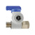 Midland Metal 20986P 3-Way Stop Adapter Valve, 3/8 in Nominal, Compression x Compression x Push-In