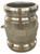 Buchanan Rubber SA-400-SS Cam and Groove Spool Adapter, 4 in Male Adapter x 4 in Male Adapter, Stainless Steel