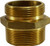 Midland Metal 444048 Fire Hose Hex Nipple, 2 in MNPT x 2-1/2 in MNST, Brass