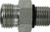 Midland Metal FS6400O88 Straight Connector, 13/16 in Male ORFS x 3/4 in Male ORB, Steel