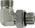 Midland Metal FS68012424 90 deg Elbow, 1-1/2 in Face Seal x 1-1/2 in Male ORB, Steel