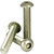 M5-0.80 x 8 mm Button Head Socket Cap Screws, 18-8 Stainless Steel A2, Full Thread, Coarse (UNC), Qty 100