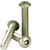 M8-1.25 x 16 mm Button Head Socket Cap Screws, 18-8 Stainless Steel A2, Full Thread, Coarse (UNC), Qty 100