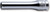 Ko-ken 2300MZ-5 1/4 Sq. Dr. Socket  5mm 6 point Length 50mm Z-series