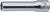 Ko-ken 2300A-1/8 1/4 Sq. Dr. Socket  1/8 6 point Length 50mm