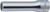 Ko-ken 2305M-3 1/4 Sq. Dr. Socket  3mm 12 point Length 50mm