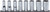 Ko-ken RS3300X/8 3/8 Sq. Dr. Socket set  8mm-19mm 6 point 200mm  8 pieces
