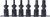 Ko-ken RS3430M/6 3/8 Sq. Dr. Universal Bit Socket set  5mm-12mm Hex 150mm  6 pieces