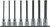 Ko-ken RS3025/8-L100R 3/8 Sq. Dr. 8 Piece Round Shank TORX® Bit Socket set T20-T55