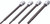 Ko-ken 3247 3/8 Sq. Dr. 4 Piece Tamper-Resistant TORX® Bit Socket set T27H-T50H
