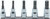 Ko-ken RS3027/5-L50 3/8 Sq. Dr. Bit Socket set Ribe-CV M5-M12  150mm  5 pieces