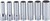 Ko-ken 3215A 3/8 Sq. Dr. 12 point Deep Socket Set - 7 pieces
