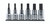 Ko-ken RS4020/6-L60 1/2 Sq. Dr. Bit Socket set XZN M5-M14 Triple Square 150mm  6 pieces