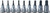 Ko-ken RS4025/9-L60 1/2 Sq. Dr. Bit Socket 9 piece TORX® set  T20-T60