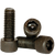 #10-32 x 1 1/2" Socket Head Cap Screws, Tamper-Resistant, Thermal Black Oxide, Partial Thread, Fine (UNF), Alloy Steel, Qty 100