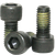 #6-32 x 1" Socket Head Cap Screws, Nylon-Patch Thermal Black Oxide, Full Thread, Coarse (UNC), Alloy Steel, Qty 100