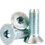 1/2"-13 x 2 1/2" Flat Head Socket Cap Screws, Zinc-Bake Cr+3, Partial Thread, Coarse (UNC), Alloy Steel, Qty 50