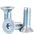 M5-0.80 x 20 mm Flat Head Socket Cap Screws, Metric Class 12.9, Zinc-Bake Cr+6, Full Thread, Coarse (UNC), Alloy Steel, Qty 100