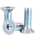 M12-1.75 x 35 mm Flat Head Socket Cap Screws, Metric Class 12.9, Zinc-Bake Cr+6, Full Thread, Coarse (UNC), Alloy Steel, Qty 100