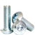 #10-32 x 3/8" Button Head Socket Cap Screws, Zinc-Bake Cr+3, Full Thread, Fine (UNF), Alloy Steel, Qty 100