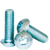 M5-0.80 x 25 mm Button Head Socket Cap Screws, Metric Class 12.9, Zinc-Bake Cr+3, Full Thread, Coarse (UNC), Alloy Steel, ISO 7380, Qty 100