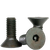 1/4"-20 x 1/2" Flat Head Socket Cap Screws, Tamper-Resistant, Thermal Black Oxide, Full Thread, Coarse (UNC), Alloy Steel, Qty 100