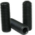 #0-80 x 1/16" Socket Set Screws, Cup Point, Thermal Black Oxide, Fine (UNF), Alloy Steel, Qty 100