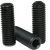 1/4"-28 x 5/32" Socket Set Screws, Cup Point, Thermal Black Oxide, Fine (UNF), Alloy Steel, Qty 100