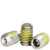 1/4"-20 x 5/8" Socket Set Screws, Cup Point, Nylon-Patch 18-8 Stainless Steel A2, Coarse (UNC), Qty 100