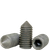 1/4"-28 x 5/8" Socket Set Screws, Non-Standard, Cone Point, Black Oxide, Fine (UNF), Alloy Steel, Qty 100