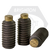 M6-1.00 x 20 mm Socket Set Screws, Brass-Tip, Plain Finish, Coarse (UNC), Alloy Steel, Qty 100