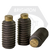 1/4"-28 x 5/8" Socket Set Screws, Brass-Tip, Plain Finish, Fine (UNF), Alloy Steel, Qty 100