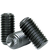 3/8"-16 x 1" Socket Set Screws, Knurled Cup Point, Thermal Black Oxide, Coarse (UNC), Alloy Steel, Qty 100