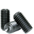 #10-24 x 1 1/4" Socket Set Screws, Knurled Cup Point, Thermal Black Oxide, Coarse (UNC), Alloy Steel, Qty 100