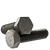 1/2"-13 x 1 3/4" Hex Cap Screws, Grade 5, Plain Finish, Full Thread, Coarse (UNC), Medium Carbon Steel, Made in USA, Qty 50