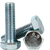 M24-2.00 x 100 mm Hex Cap Screws, Metric Class 8.8, Zinc Cr+3, Partial Thread, Fine (UNF), Medium Carbon Steel, DIN 960, Qty 10