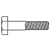 M16-2.00 x 25 mm Hex Cap Screws, Metric Class 10.9, Zinc-Yellow Cr+6 Bake, Full Thread, Coarse (UNC), DIN 933 / ISO 4017, Qty 25