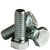3/8"-16 x 11" Hex Bolts, Grade A, A307, Zinc Cr+3, Partial Thread (6" Thread), Coarse (UNC), Qty 50