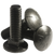 7/16"-14 x 2 1/2" Carriage Bolts, Grade 5, Plain Finish, Full Thread, Coarse (UNC), Qty 25