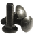 1/2"-13 x 2 3/4" Carriage Bolts, Grade 5, Plain Finish, Full Thread, Coarse (UNC), Qty 25