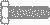 1/4"-20 x 1 1/4" Hex Tap Bolts, Grade A, A307, Zinc Cr+3, Full Thread, Coarse (UNC), Low Carbon Steel, Qty 100