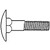 1/4"-20 x 3/4" Step Bolts, Grade A, A307, Zinc Cr+3, Full Thread, Qty 100