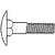 3/8"-16 x 2 1/2" Step Bolts, Grade A, A307, Zinc Cr+3, Full Thread, Qty 50