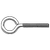3/8"-16 x 2 1/4" Eye Bolt, Zinc Cr+3, Qty 25
