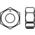 M24-3.00 Hex Nuts, Metric Class 10, Zinc-Yellow Cr+6, Coarse (UNC), DIN 934, Qty 10