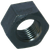 1/4"-28 Hex Nuts, Grade 8, Plain Finish, Fine (UNF), Medium Carbon Steel, Qty 100