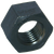 1 1/2"-6 Hex Nuts, Grade 8, Plain Finish, Coarse (UNC), Medium Carbon Steel, Qty 10